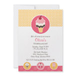 Custom Ice Cream Cone Birthday Party Invitations
