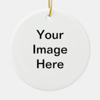 Custom Image or Text Double-Sided Ceramic Round Christmas Ornament