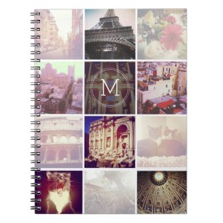 Custom Instagram 12 Photo Notebook Spiral Note Book
