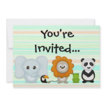 Custom Invitation, Cute Animals for Baby or Kids..