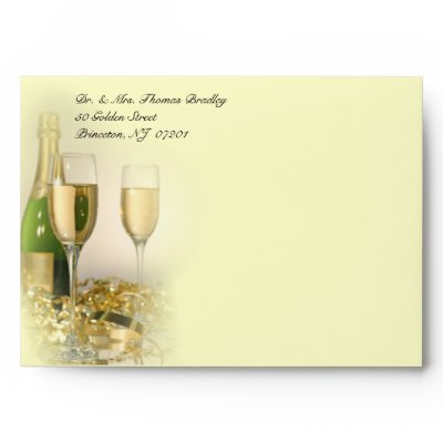 Custom Invitation Envelopes - Champagne Buff