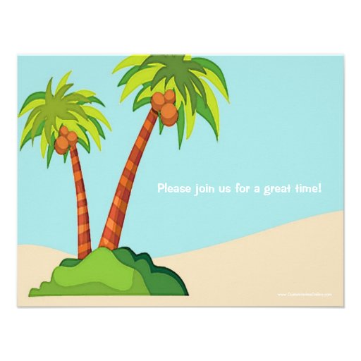 Custom Invitation, Summer Pool Party Theme Or