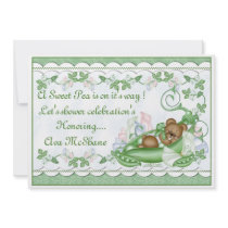 Custom Invitation Sweet Pea in a Pod