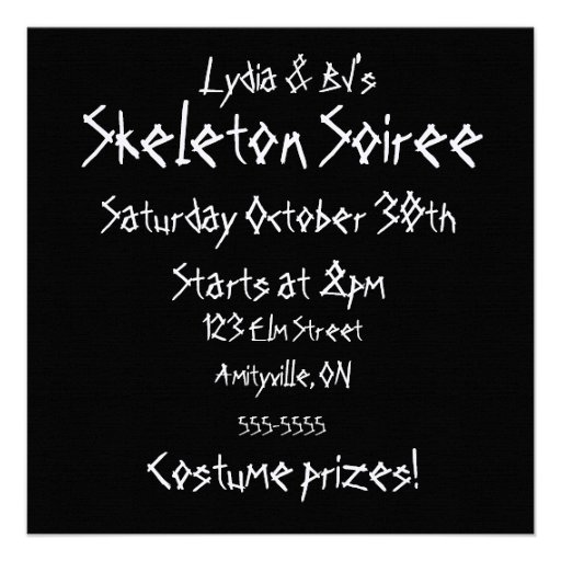 CUSTOM INVITES - X-Ray Skeleton Joy Leap - Green