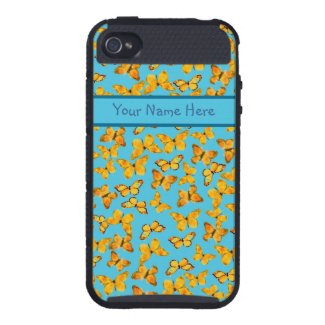 Custom iPhone 4 Skinit Case Golden Butterflies iPhone 4 Cover