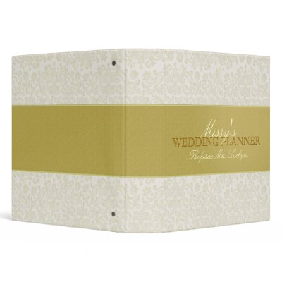 Custom Ivory Lace Wedding Planner 3 Ring Binder