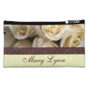 Custom Ivory Roses Cosmetic Bag