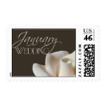 Custom January Wedding rose postage