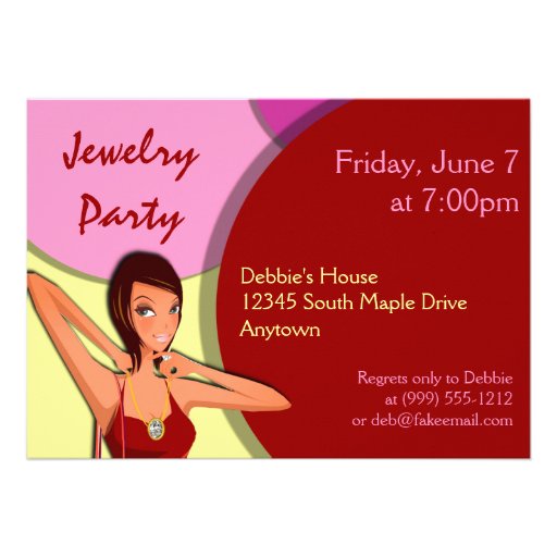 Custom Jewelry Party Invitations