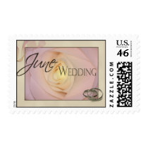 Custom June Wedding Rose Postage postage