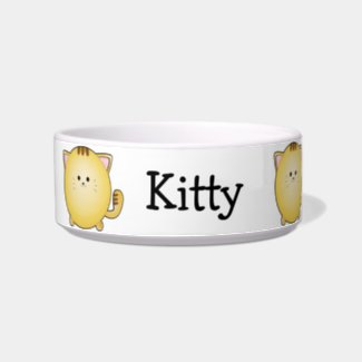 Custom Kawaii Cartoon Cat Pet Bowl petbowl
