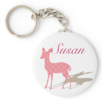 Custom Keychain "Pink Bambi"