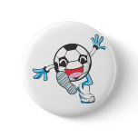Custom Kicking Soccer Ball Player Athlete Pin