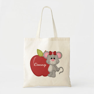 Custom Kids Mouse School Tote Bag