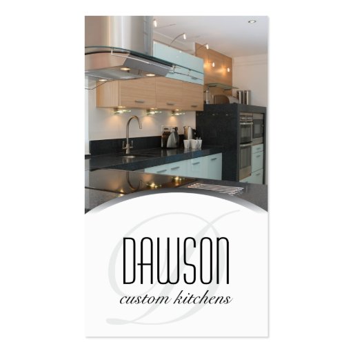 Custom Kitchen Designer Business Card (front side)
