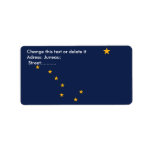 Custom Label with Flag of Alaska, U.S.A.