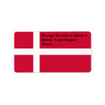 Custom Label with Flag of Denmark