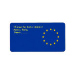 Custom Label with Flag of European Union