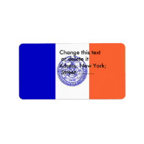 Custom Label with Flag of New York, U.S.A. labels