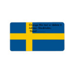 Custom Label with Flag of Sweden