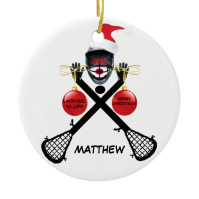 Custom Lacrosse Christmas Christmas Ornaments