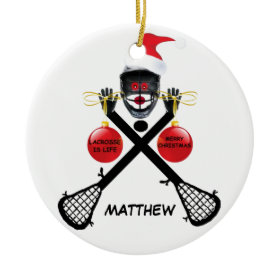 Custom Lacrosse Christmas Christmas Ornaments