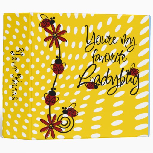 Custom Ladybug School 2" binder