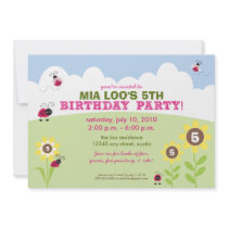 :custom: Ladybug/Sunflower Birthday Party Invite