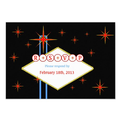 Custom Las Vegas Nights Marquee Response Card