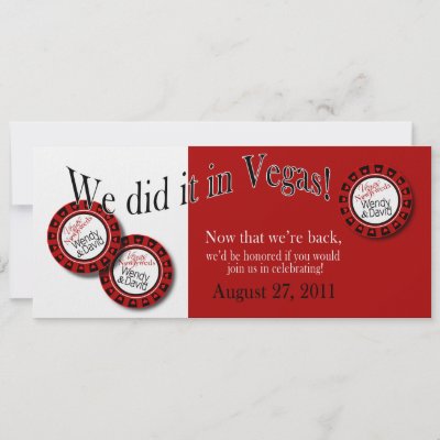 Wedding Receptions  Vegas on Las Vegas Themed Reception Dinner Invitation  Available In 4 Colors