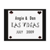 Custom Las Vegas wedding postcard