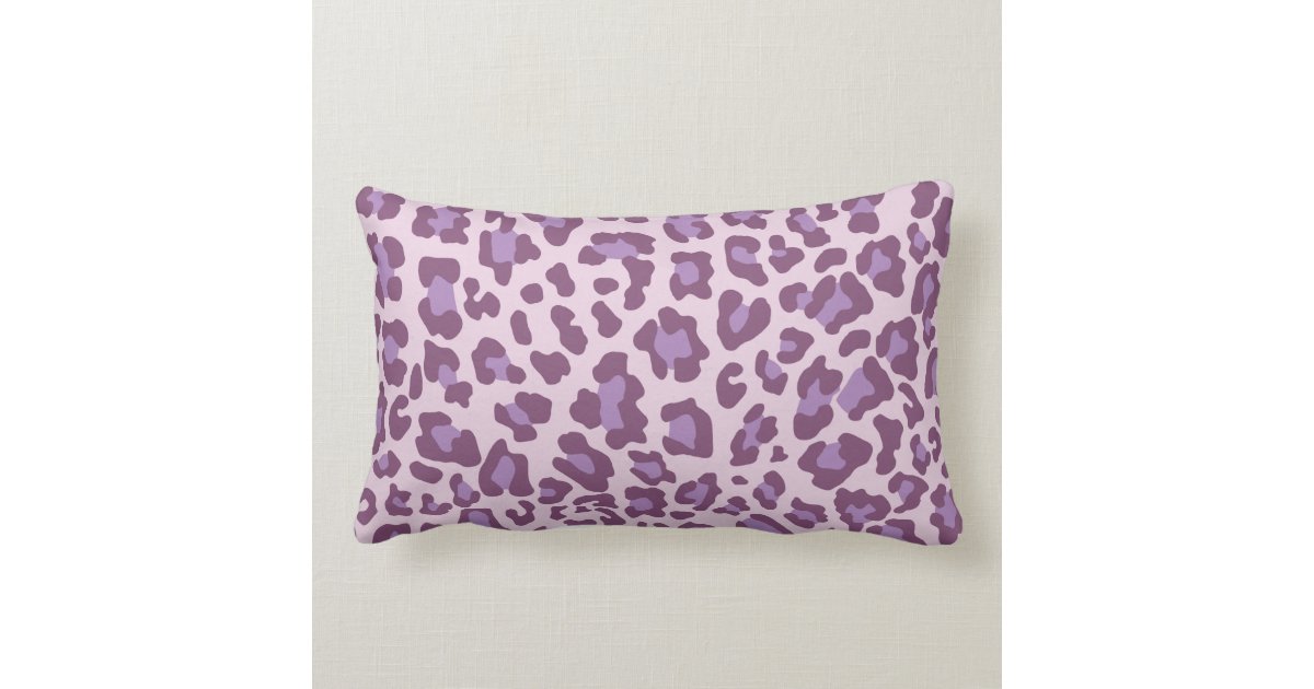 Custom Leopard Print Purple Lavender Lumbar Pillow Zazzle