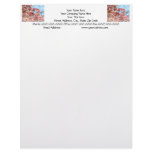 Custom Letterhead Pink Dogwood Flowers Trees