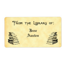 Custom "Library Of" Vintage Art Labels labels