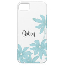 Custom Light Blue Daisies iPhone 5 Case-Mate