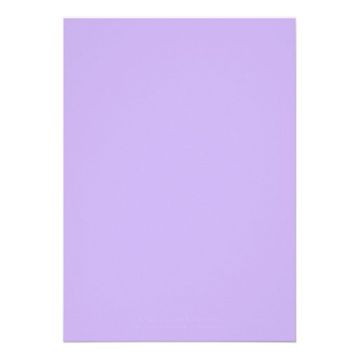 Custom Light Purple Invitation
