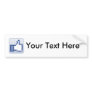 Custom "Like" bumper sticker