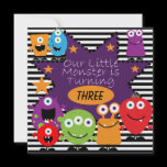 Custom Little Monster Birthday Invites