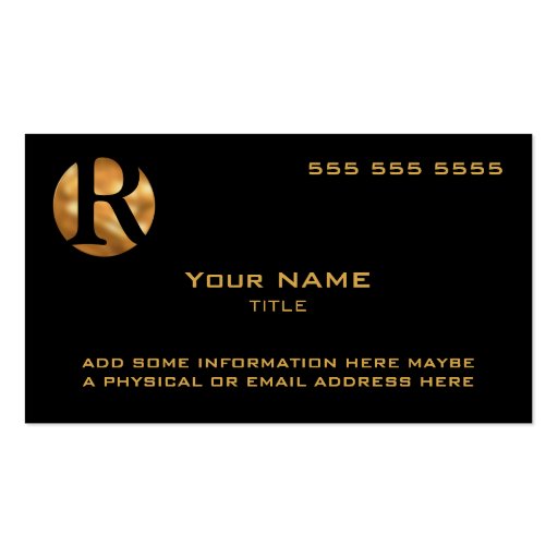 Custom Logo Gold Business Card