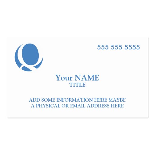 Custom Logo White Business Card (front side)