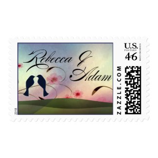 Custom love bird design stamps