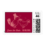 Custom Love Birds Wedding Save the Date Postage