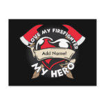 Custom Love My Firefighter Postcards