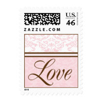 Custom Love Small Postage-Blush & Brown