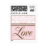 Custom Love Small Postage-Blush & Brown postage