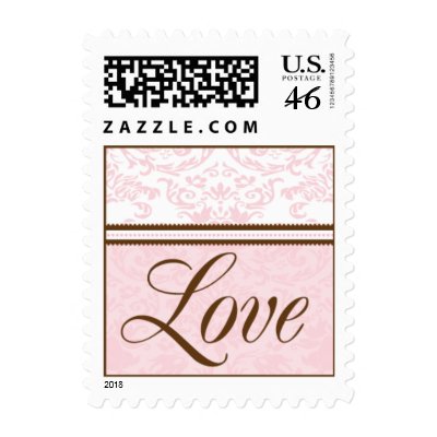 Custom Love Small Postage-Blush & Brown