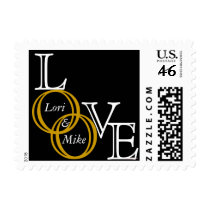 Custom Love with Names Wedding Postage
