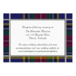 Custom MacBeth Plaid Wedding Enclosure Card Business Card Template