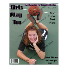 Custom Magazine Cover, Girls Play Too print