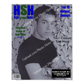 Custom Magazine Cover, High School Graduation print